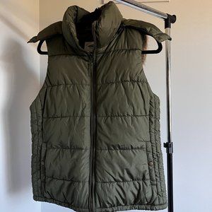 Old Navy Olive Vest with Hood
